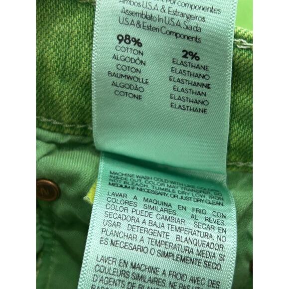 Mother Womens The Thrasher Jeans High Rise Button Fly Denim Kelly Green Size 28 - Picture 8 of 13